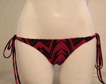 Keyhole Tie Bikini Bottom In Royal Blue Red Purple Orange