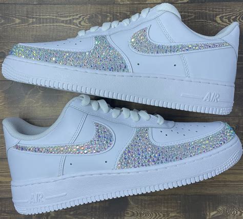 Bling Air Force 1 4 Swooshes And Toe Cute Trendy Rhinestone Shoes