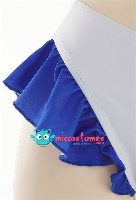Miccostumes Swimsuits Kawaii For Bathing Bikini Set Sailor Collar Top And Ruffles Bottom Two