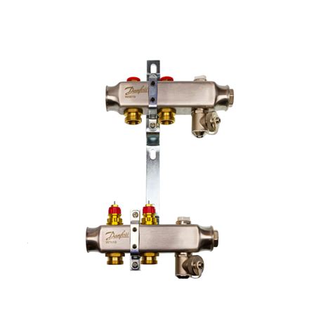 Коллекторная группа SSM-2 Danfoss, 2 контура, с кронштейнами, для ...