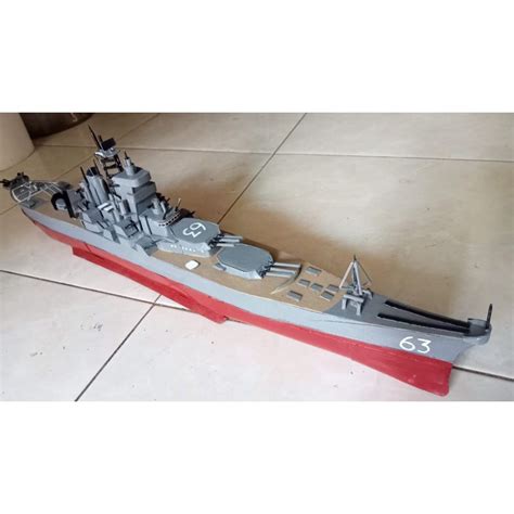 Jual Miniatur Kapal USS Missouri BB 63 Modern Warship Shopee Indonesia