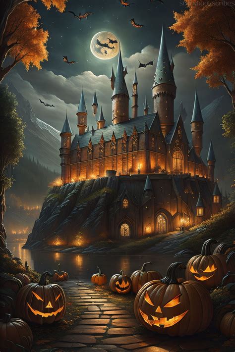 Halloween at Hogwarts | StorybookScribes in 2024 | Harry potter wallpaper backgrounds, Harry ...