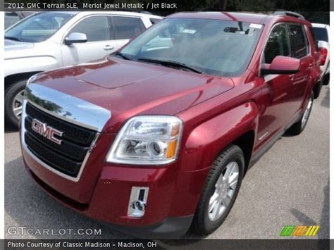 Merlot Jewel Metallic 2012 Gmc Terrain Sle Jet Black Interior Vehicle