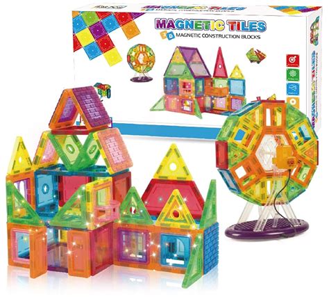 Set De Constructie Giftry Magnetic Tiles D Jucarii Educationale Stem