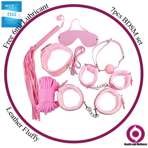 Shop Pcs Set Pu Leather Bdsm Sex Bondage Set Hand Cuffs Whip Rope Blindfold Sex Toys For