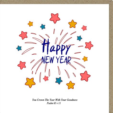 Happy New Year Greetings Card - The Christian Shop