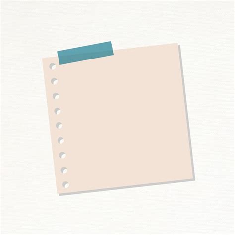 Free Vector Nude Pink Hole Punched Notepaper Journal Sticker Vector