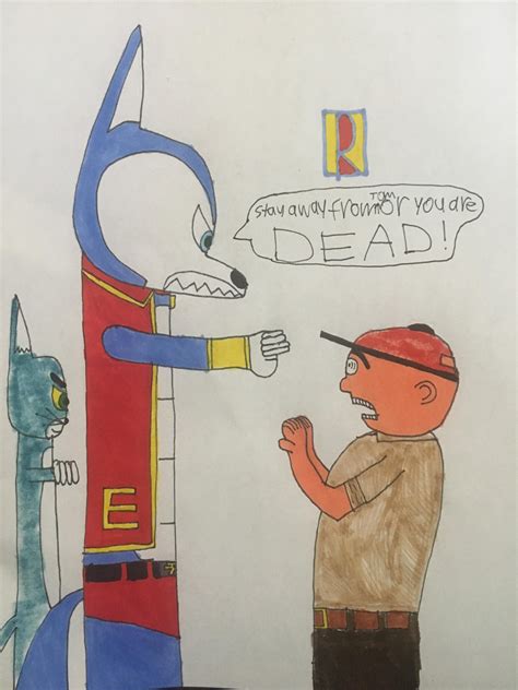 Exile defends Tom from Clint Clobber by AuraKnight100 on DeviantArt