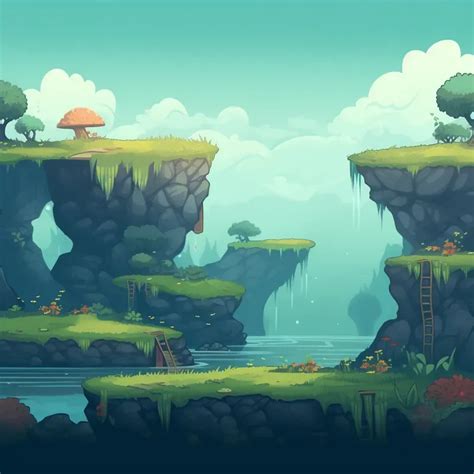 Platform Game Backgrounds Midjourney Prompt Promptbase