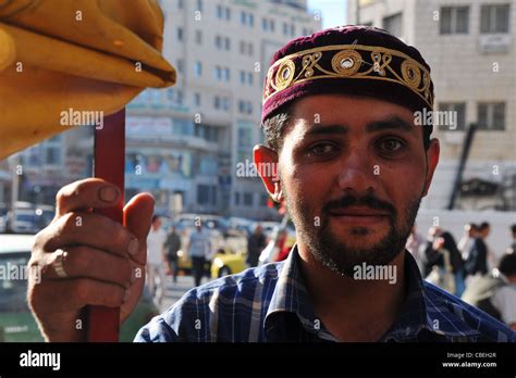 Streets Of Ramallah Street Seller Stock Photo Alamy