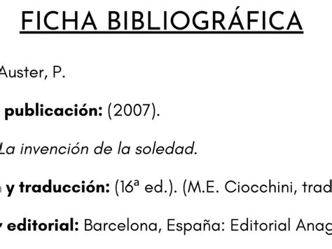 Ejemplos de Fichas Bibliográficas de Referencia: Guía Práctica