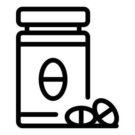 Capsule natural pill icon outline vector. Food sugar 15085760 Vector