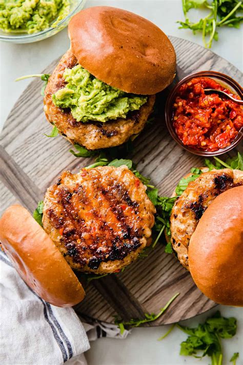 Cheddar Chicken Burgers with Caramelized Onion Recipe | Little Spice Jar