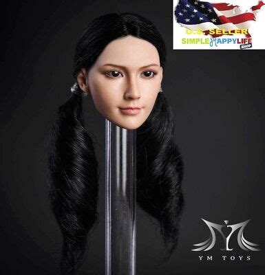 Female Head Sculpt Black Hair For Phicen Hot Toys Figure Verycool Usa Ebay