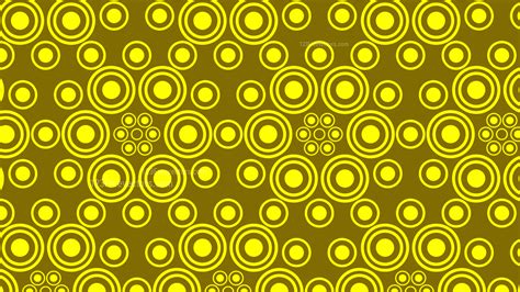 Yellow Geometric Circle Pattern Background