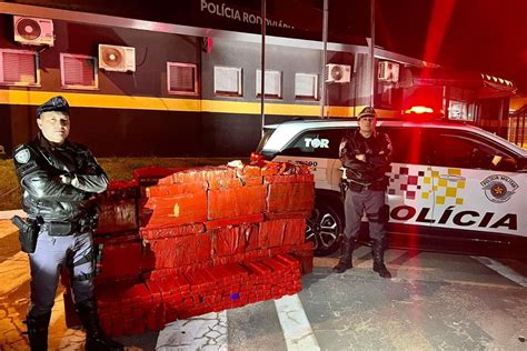 PM Rodoviária prende homem mais de meia tonelada de maconha no