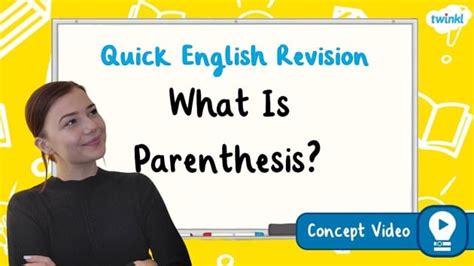 Free What Is Parenthesis Ks2 English Concept Video