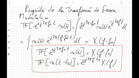 Transformée De Fourier 2 Propriétés De La Transformée De Fourier