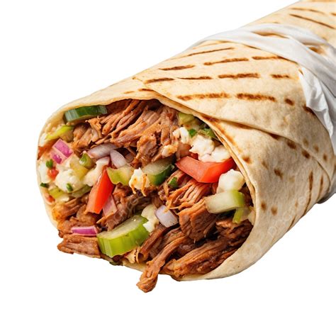 Shawarma Roll Doner Giroscópio Ai Gerado Png Lista Comida Refeição