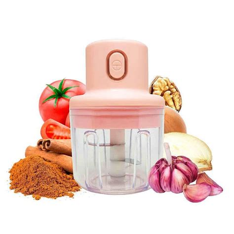 Mini Processador Triturador Cortador de Alimentos Elétrico 250ml 3