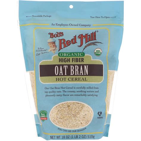 Bob S Red Mill Organic High Fiber Oat Bran Hot Cereal Oz G IHerb