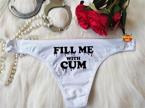 Fill Me With Cum Hotwife Clothing Crotchless Panty Fetish Etsy Uk