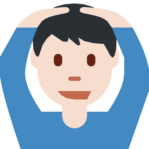 Man Gesturing Ok Light Skin Tone Vector Svg Icon Svg Repo