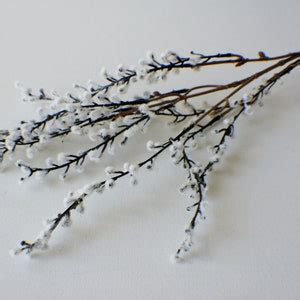Artificial Pussy Willow Spray Faux Pussy Willow Velvety Stem Greenery Floral Stems Flower