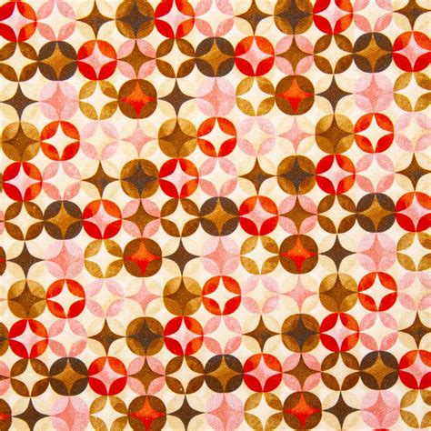 Perk up Diner Geo 70s Retro Circle Stars Fabric by Michael Miller - modes4u