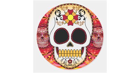 Red Calaveras Sticker Zazzle