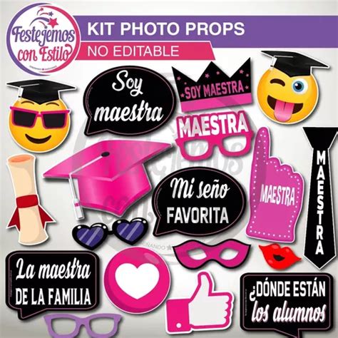 Photo Props Imprimible P Fotos Egresado Graduaci N Maestra Mercadolibre