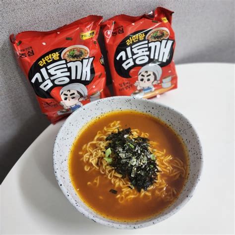 김종민이 광고하는 농심 라면왕 김통깨 건면 후기 재구매각 네이버 블로그