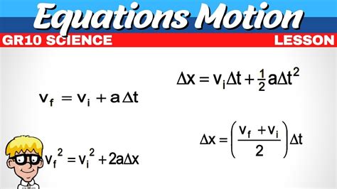 Equations Of Motion Grade 10 YouTube