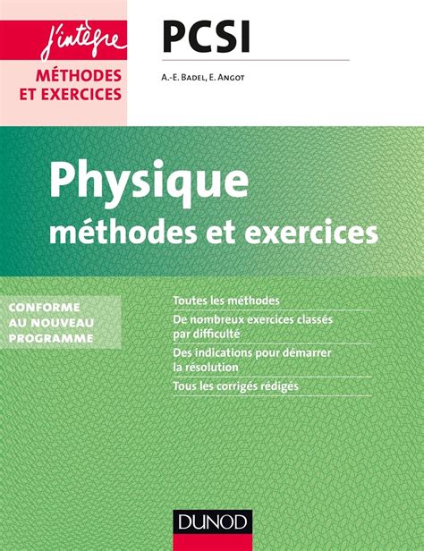 Amazon Fr Physique M Thodes Et Exercices Pcsi E D Conforme Au