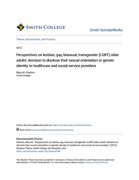 Perspectives On Lesbian Gay Bisexual Transgender LGBT Older Stanton Smith College Follow