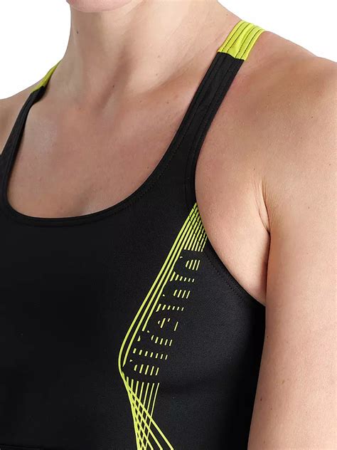 Arena Damen Bikini Energy Back Graphic Schwarz