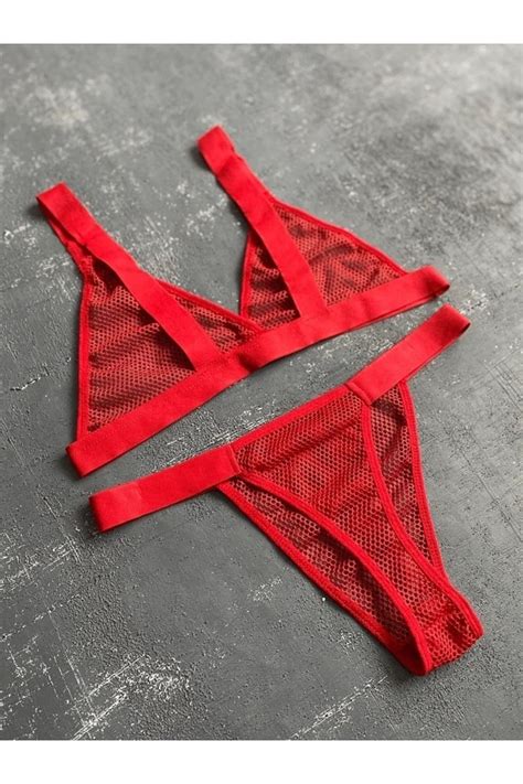 Black Fishnet Lingerie Set Fishnet Bra And Panty Set Fishnet Etsy