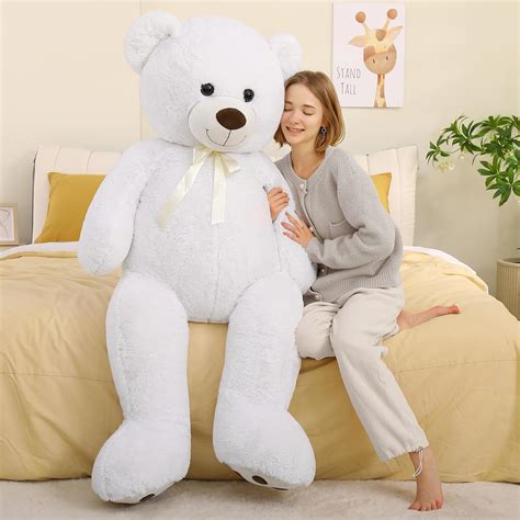 Tezituor Oso De Peluche Gigante De Pies Gran Oso De Peluche Blanco