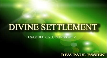 DIVINE SETTLEMENT PART 1 Moment Of Discovery With REV PAUL ESSIEN