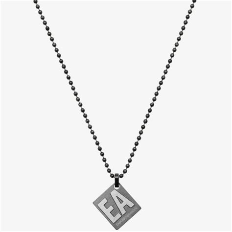 Emporio Armani Egs Mens New Logo Steel Pendant Necklace