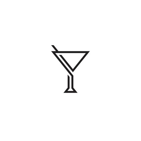 Cocktail Glass Logo Or Icon Design Vector Art At Vecteezy