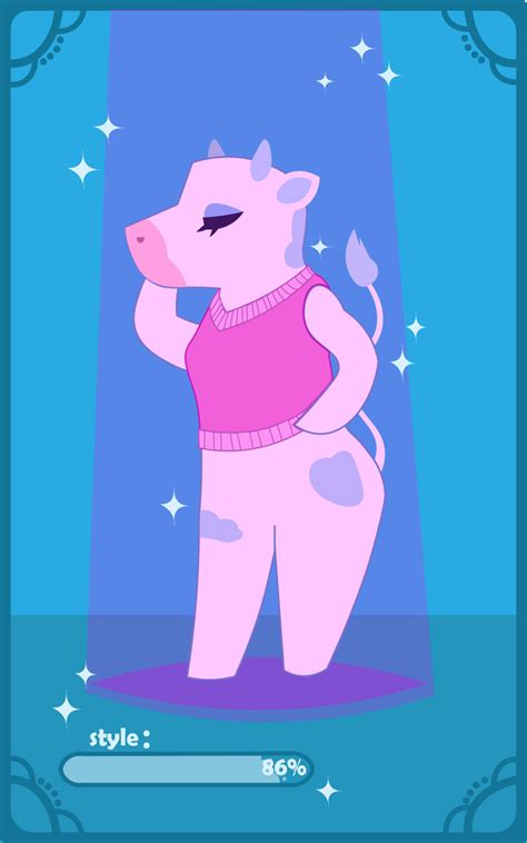 Иллюстрация гламурная корова | Illustrators.ru