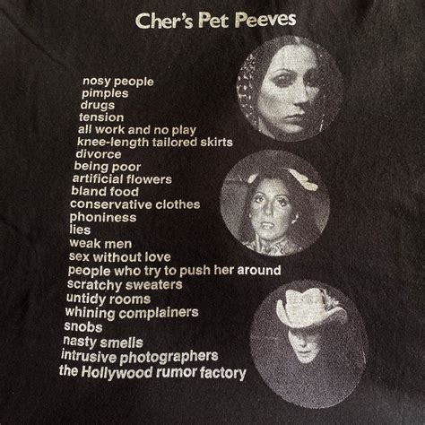Cher’s Pet Peeves t-shirt | Taffy Sinclair Prints