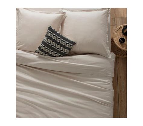 Housse De Couette Personne En Coton Beige Lin X Cm Housse