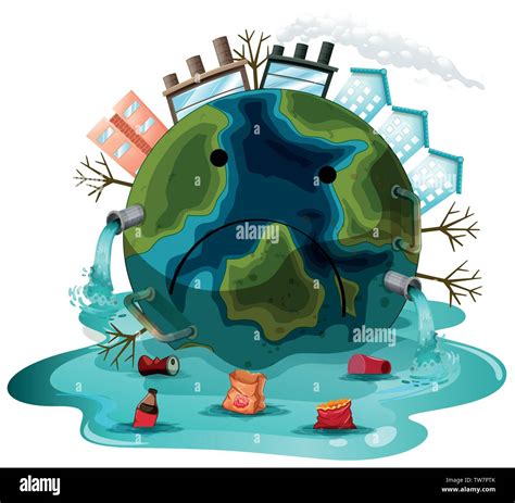 A polluted earth icon illustration Stock Vector Image & Art - Alamy