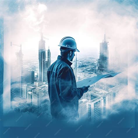 Premium Photo | Plan of a civil engineer over a construction site