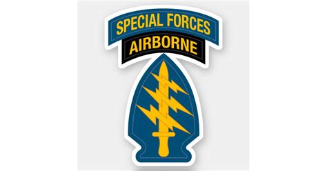 Special Forces insignia Airborne Tab Sticker | Zazzle