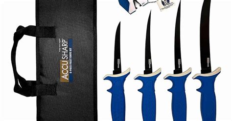 Купить набор филейных ножей accusharp fillet knife kit (4 ножа,точилка ...