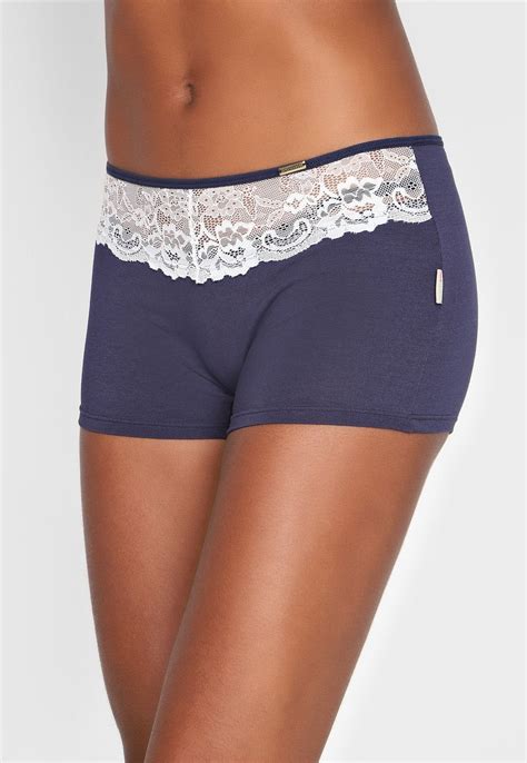 Calcinha Love Secret Lingerie Caleçon Renda Azul Marinho Compre Agora Dafiti Brasil