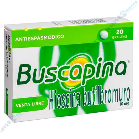 Buscapina Hioscina Butilbromuro Caja De 20 Grageas Punto Farma